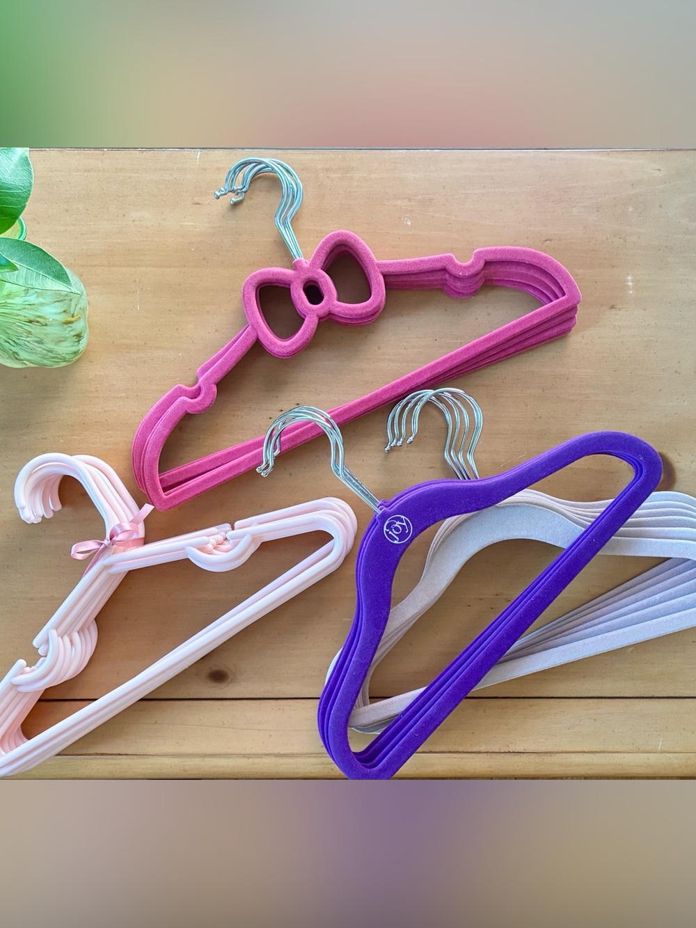Cute Kid’s Hangers Pink & Purple